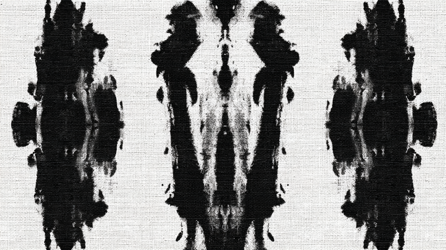 Inkblot portrait illustration